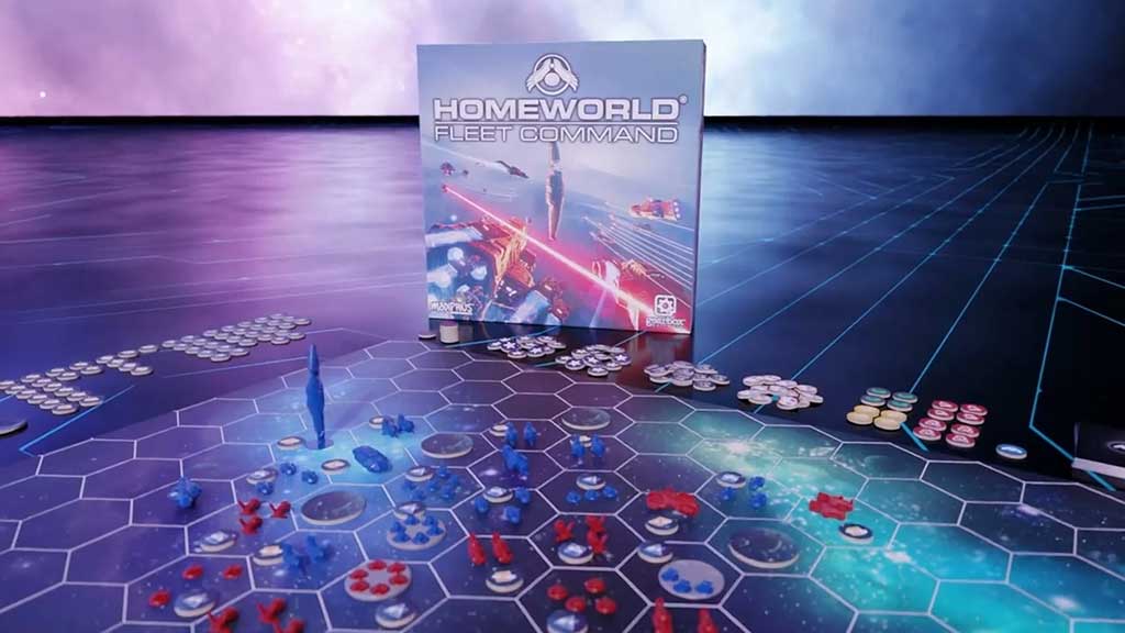image of Homeworld fleet command board game on tabletop 