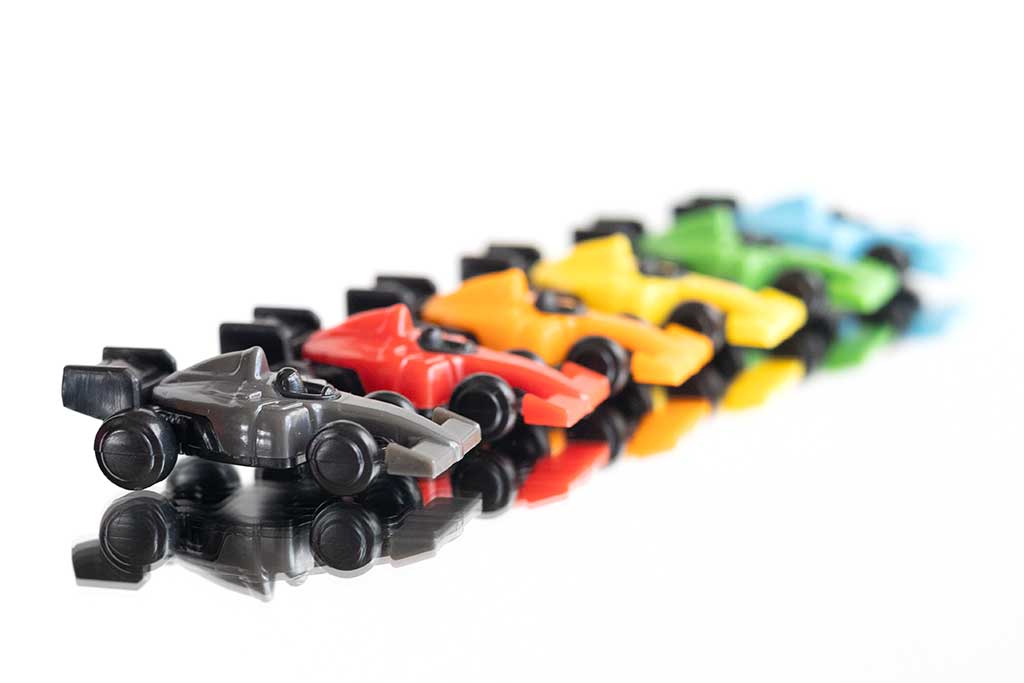 Cars from Downforce Board Game