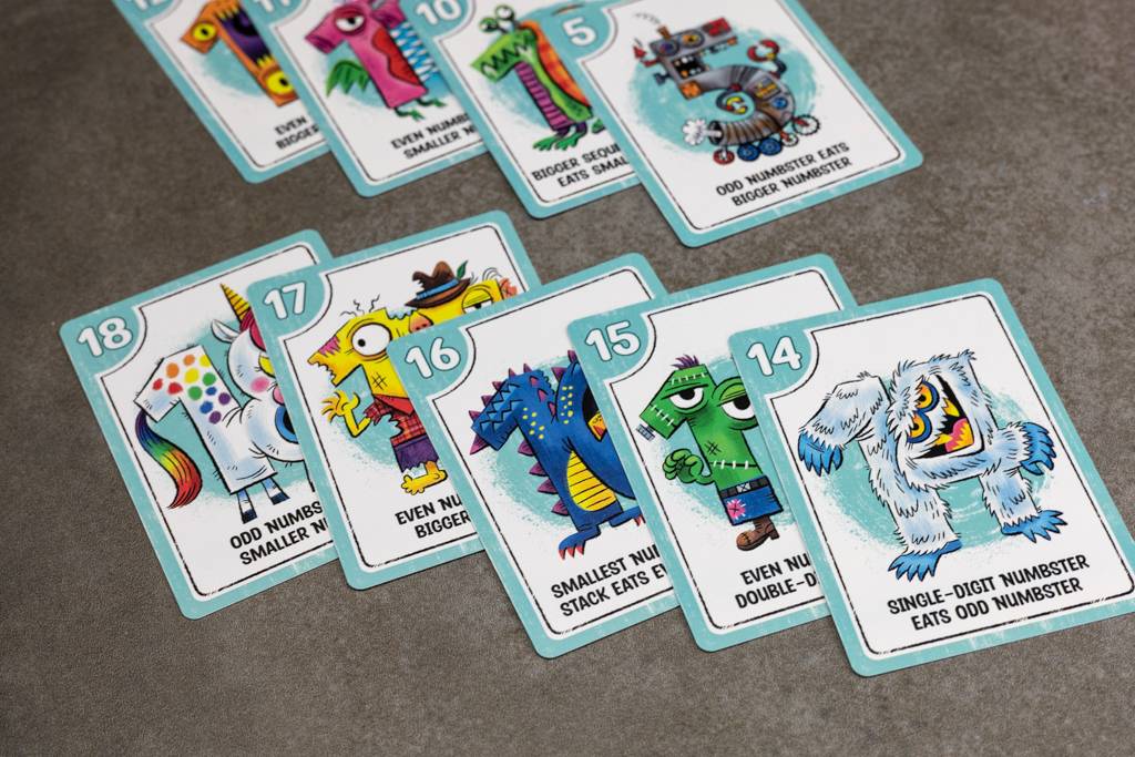 Numbsters cards from the game by button shy