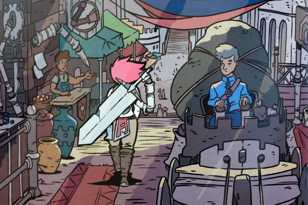 Close up illustration from Colostle book