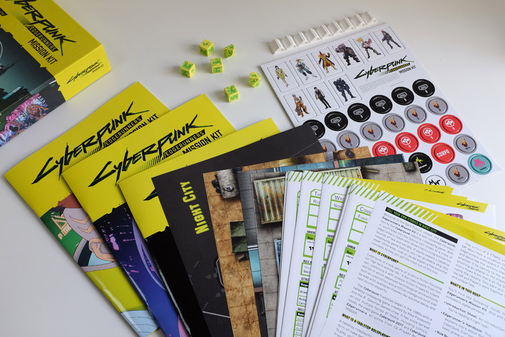 Cyberpunk Edgerunners Mission Kit Box Contents