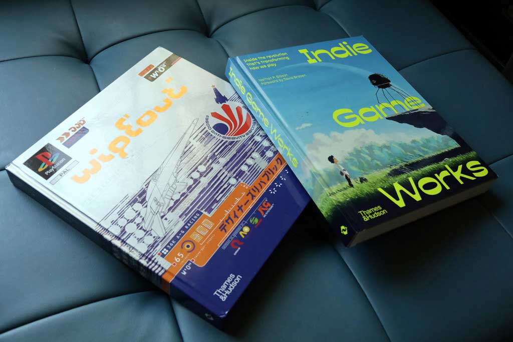 Indie Game works, Wipeout Futurism, Video Game Themed Books from Thames and Hudson